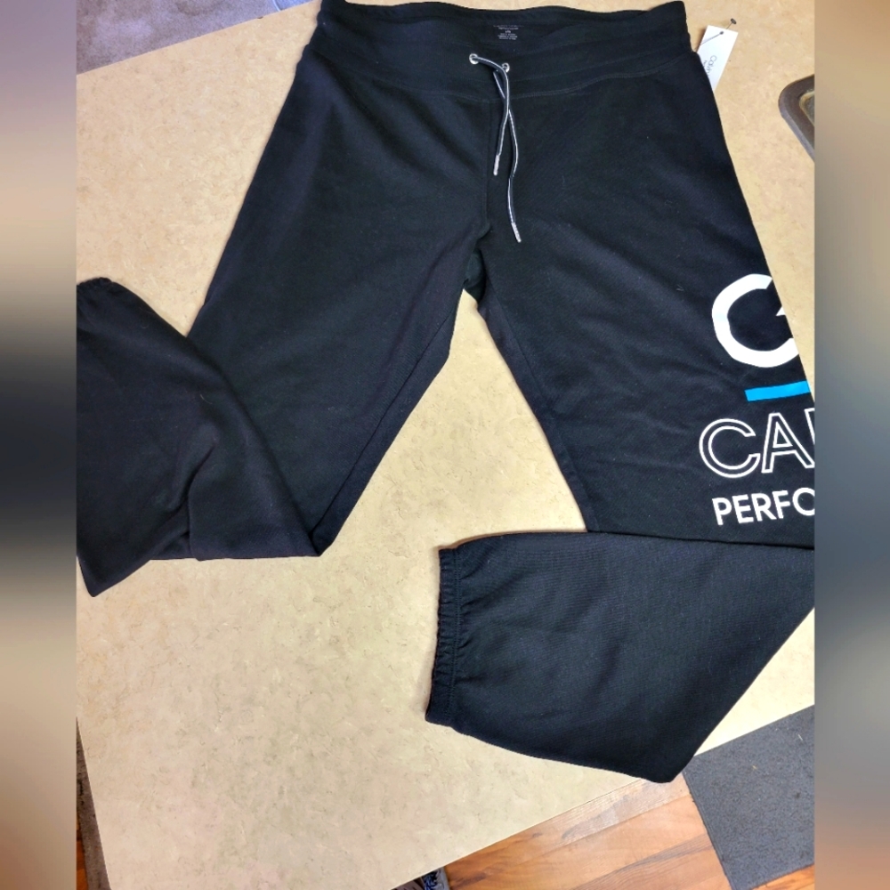 Calvin Klein CK performance athletic pants-black/white logo